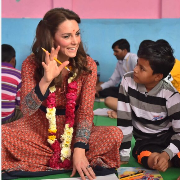 NWT Glamorous Navy Red Maxi Dress ASO Kate Middleton - Picture 2 of 5